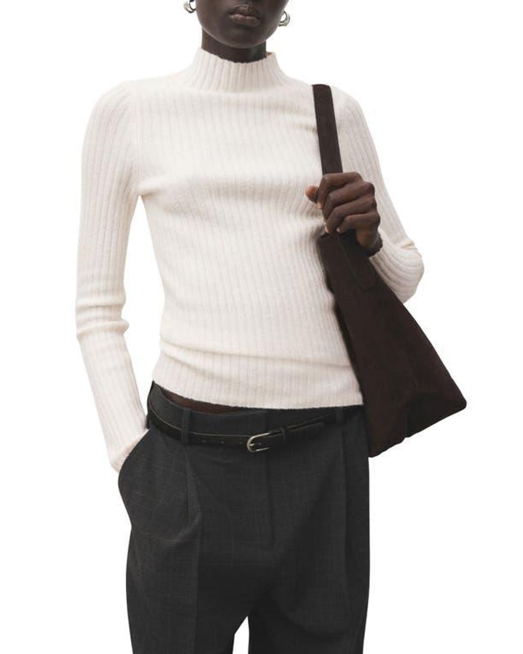 Mango Multicolor Simonet Turtleneck Rib Sweater