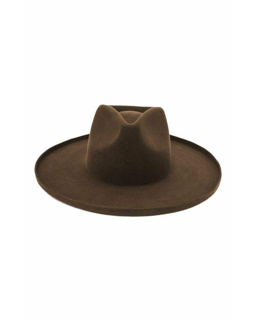 Two Roads Hat Co. Brown Five Points Wide Brim Fedora Hat for men