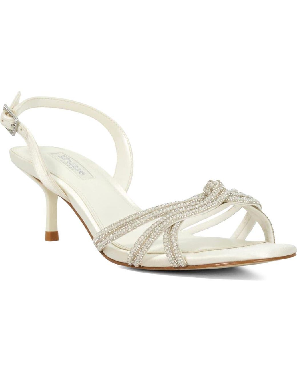 Dune White Moments Slingback Sandal