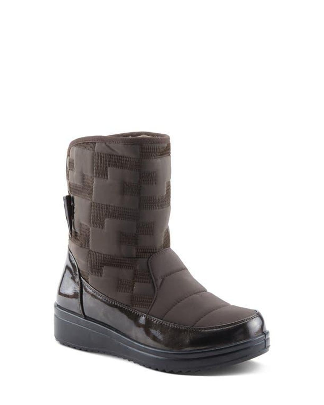 Flexus by Spring Step Brown Daffo Waterproof Faux Shearling Lined Boot