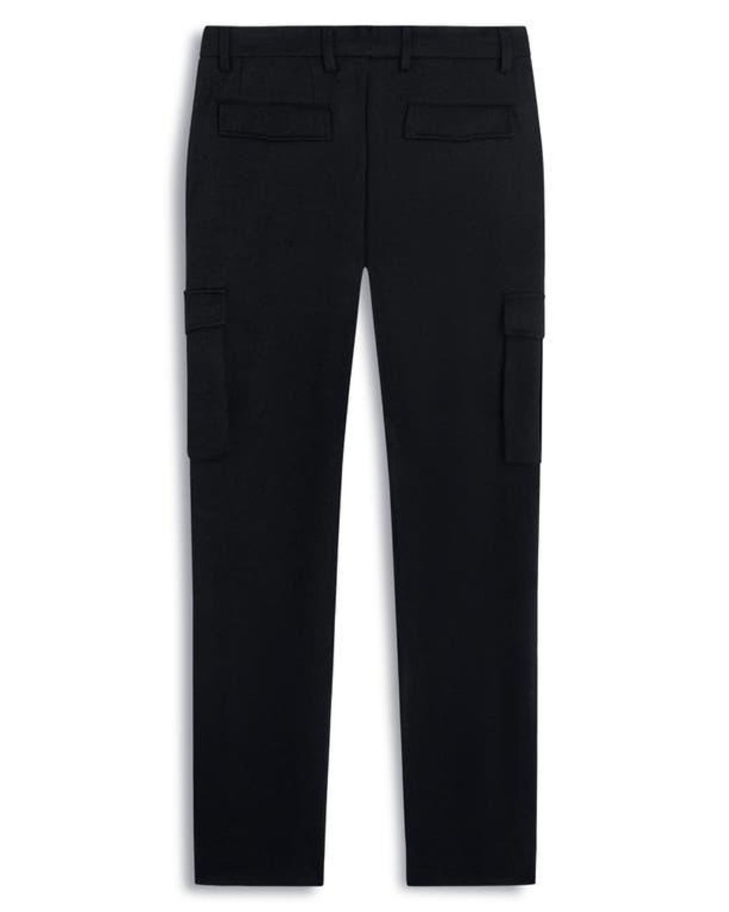 Bugatchi Gray Brushed Knit Flat Front Cargo Pants for men