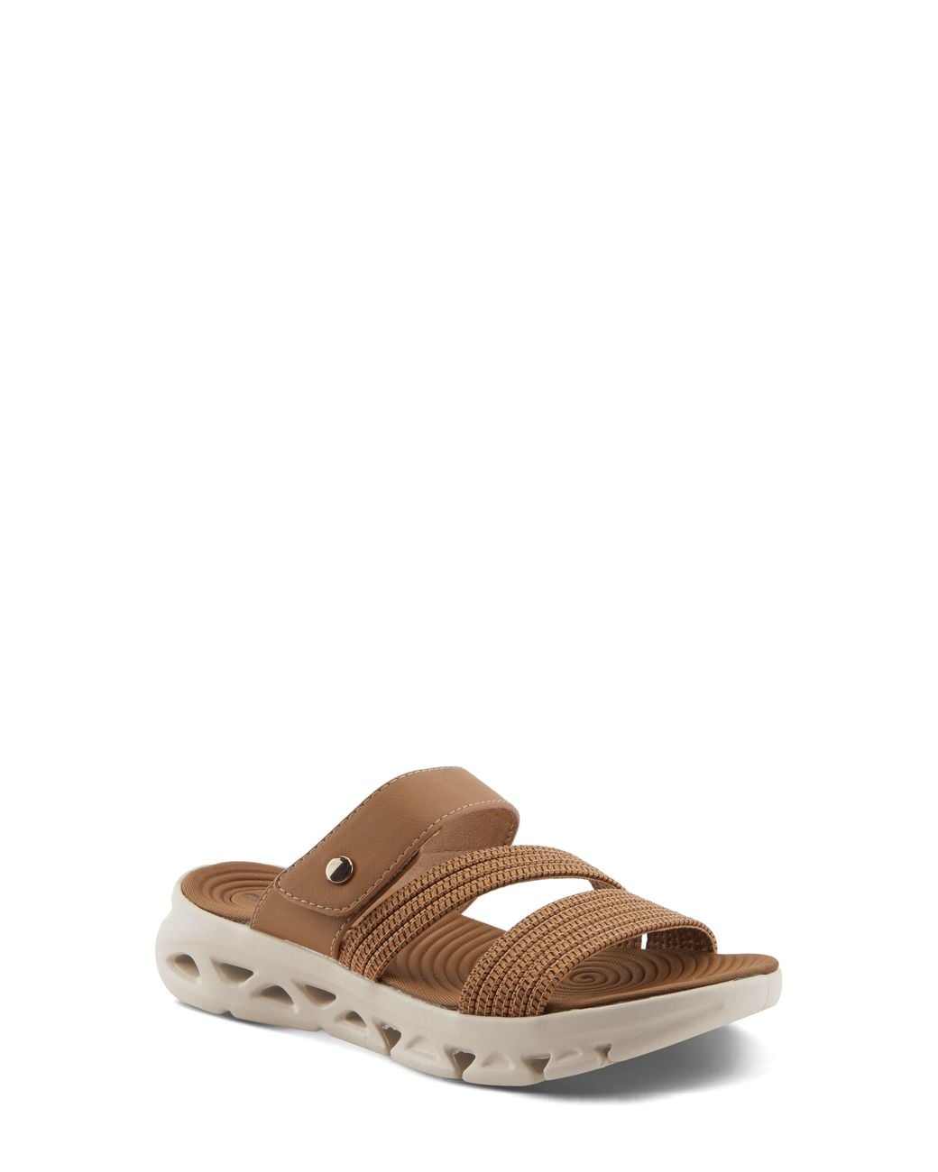 Flexus by Spring Step Brown Galvanesa Platform Wedge Slide Sandal