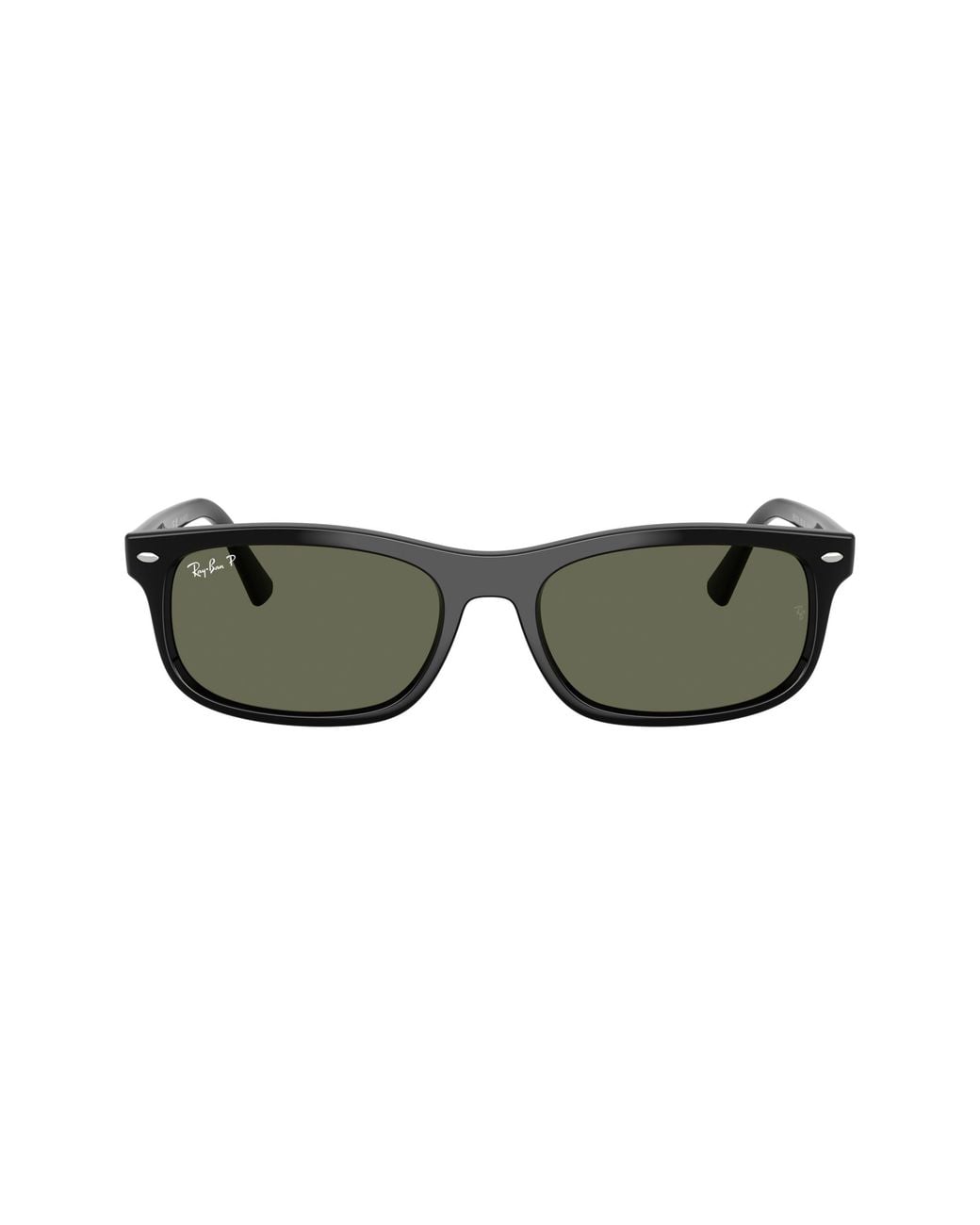 Ray-Ban Brown 60Mm Polarized Rectangular Sunglasses