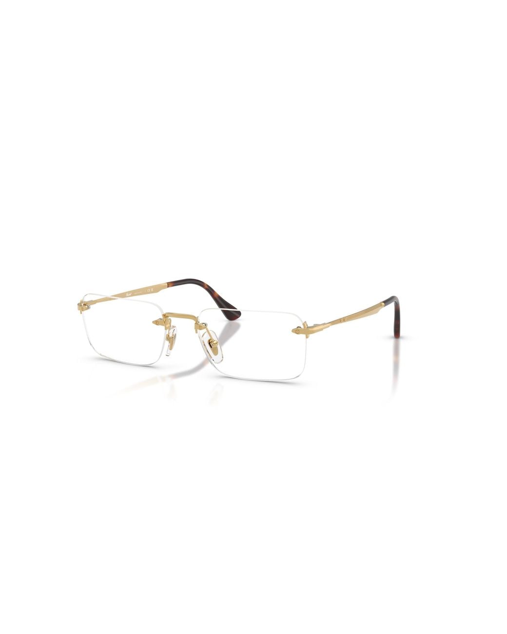 Persol Metallic 55Mm Rectangle Optical Glasses