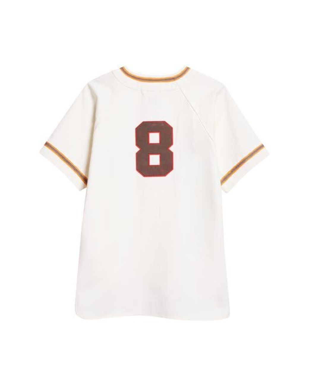 Bode White Baseball Button-Up Shirt for men