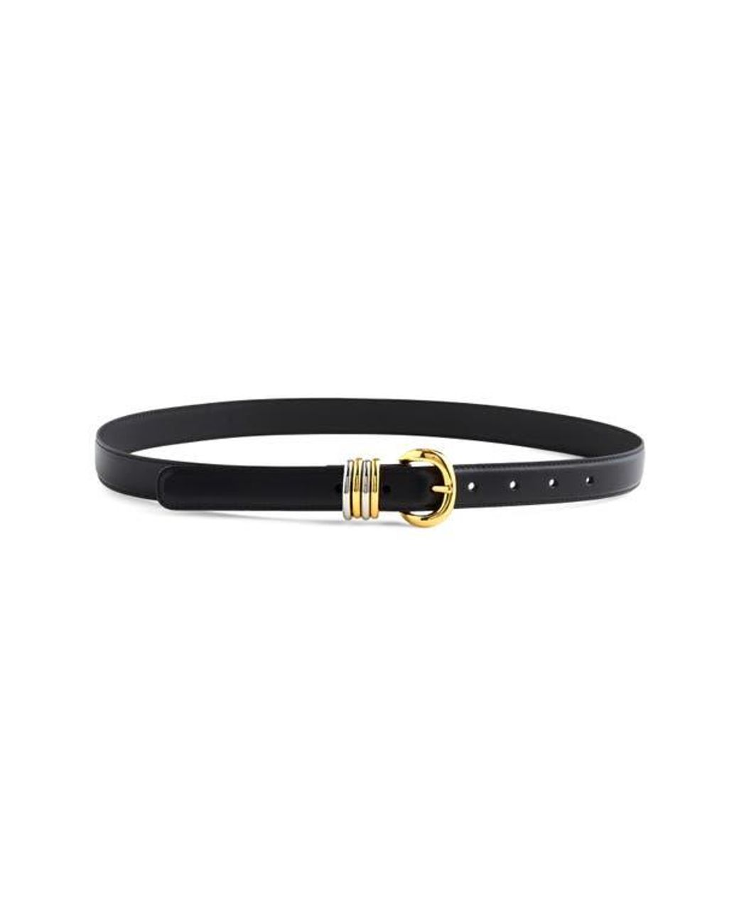 Madewell Mixed Metal Keeper Leather Belt in Black | Lyst display picture 1