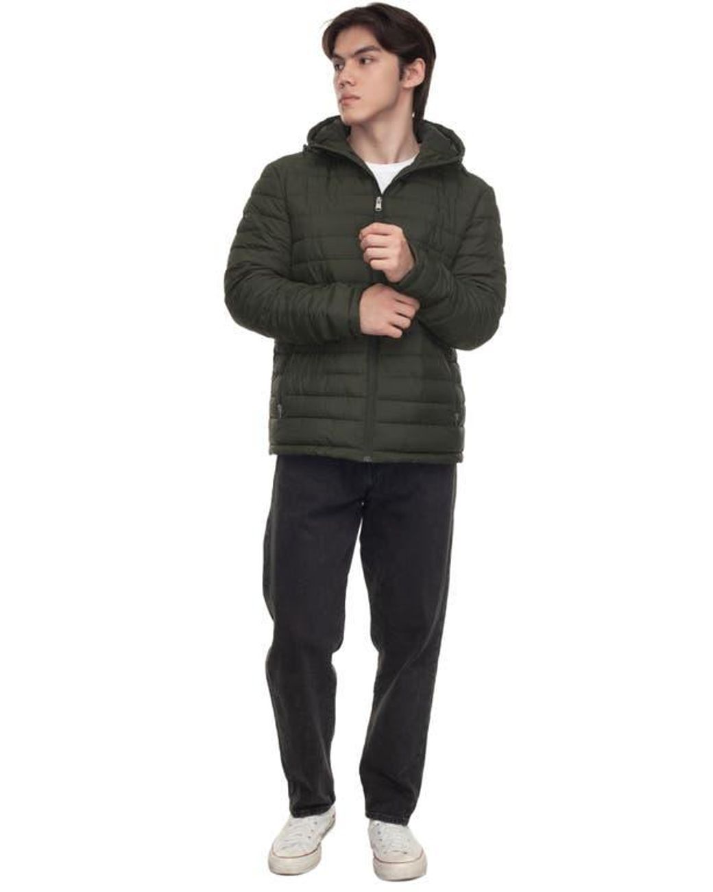 Rokka&Rolla Gray Midweight Puffer Jacket for men