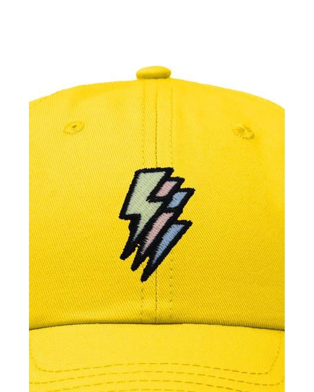Alix Yellow Lightning Cap for men