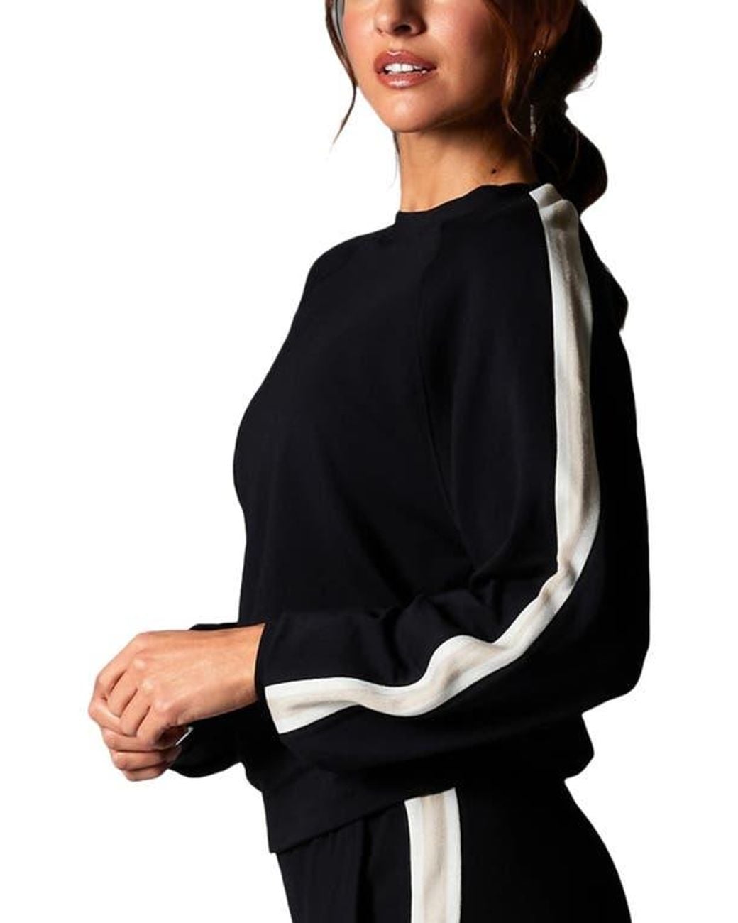 Tavi Black Ease Crew Stripe Sweatshirt