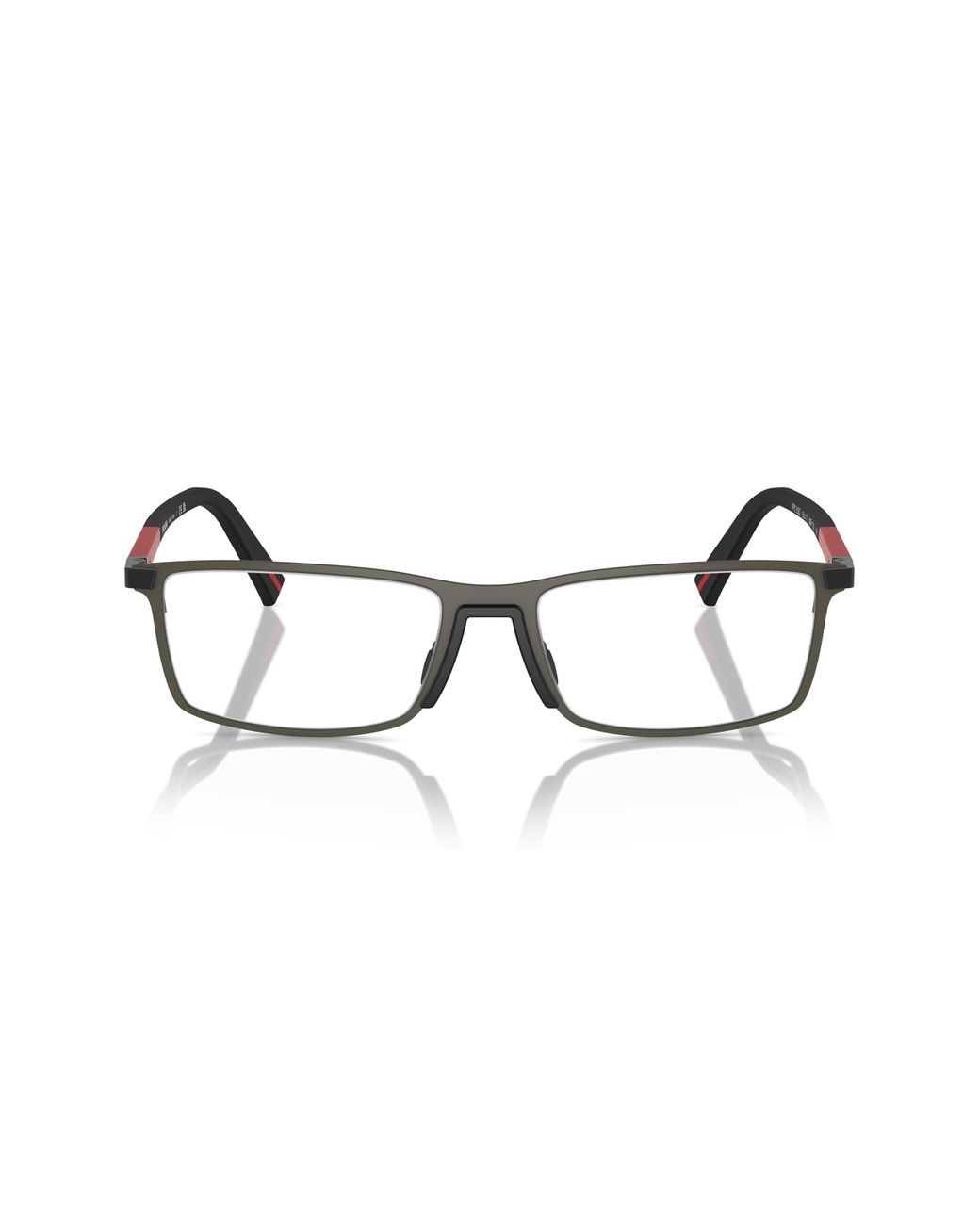 Prada Linea Rossa Brown 55Mm Rectangular Optical Glasses for men