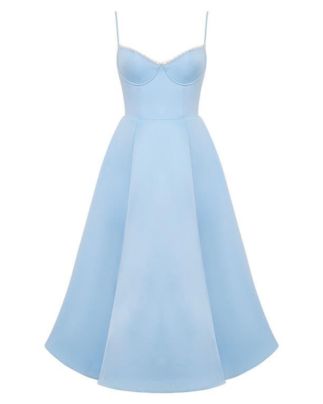 house of cb- mademoiselle bustier stretch satin midi dress House of CB