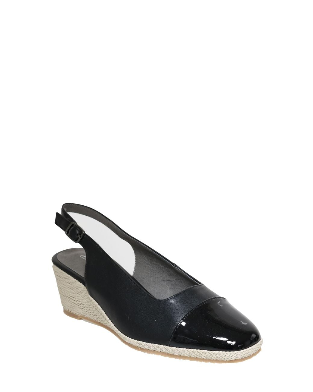 David Tate Black Sheyla Slingback Wedge Pump