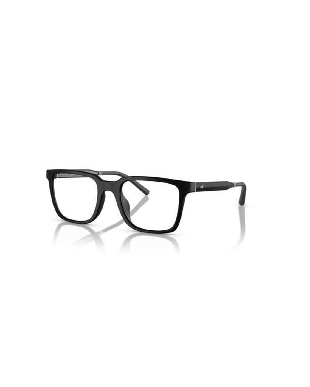 Oliver Peoples Black 52Mm Rectangle Optical Glasses for men