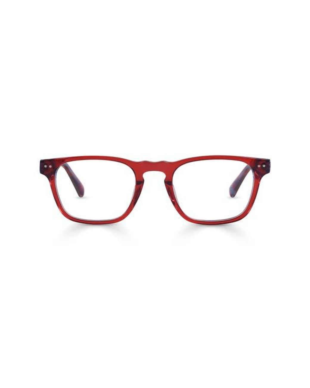 Eyebobs Red Old Sport 48Mm Rectangular Reading Glasses for men