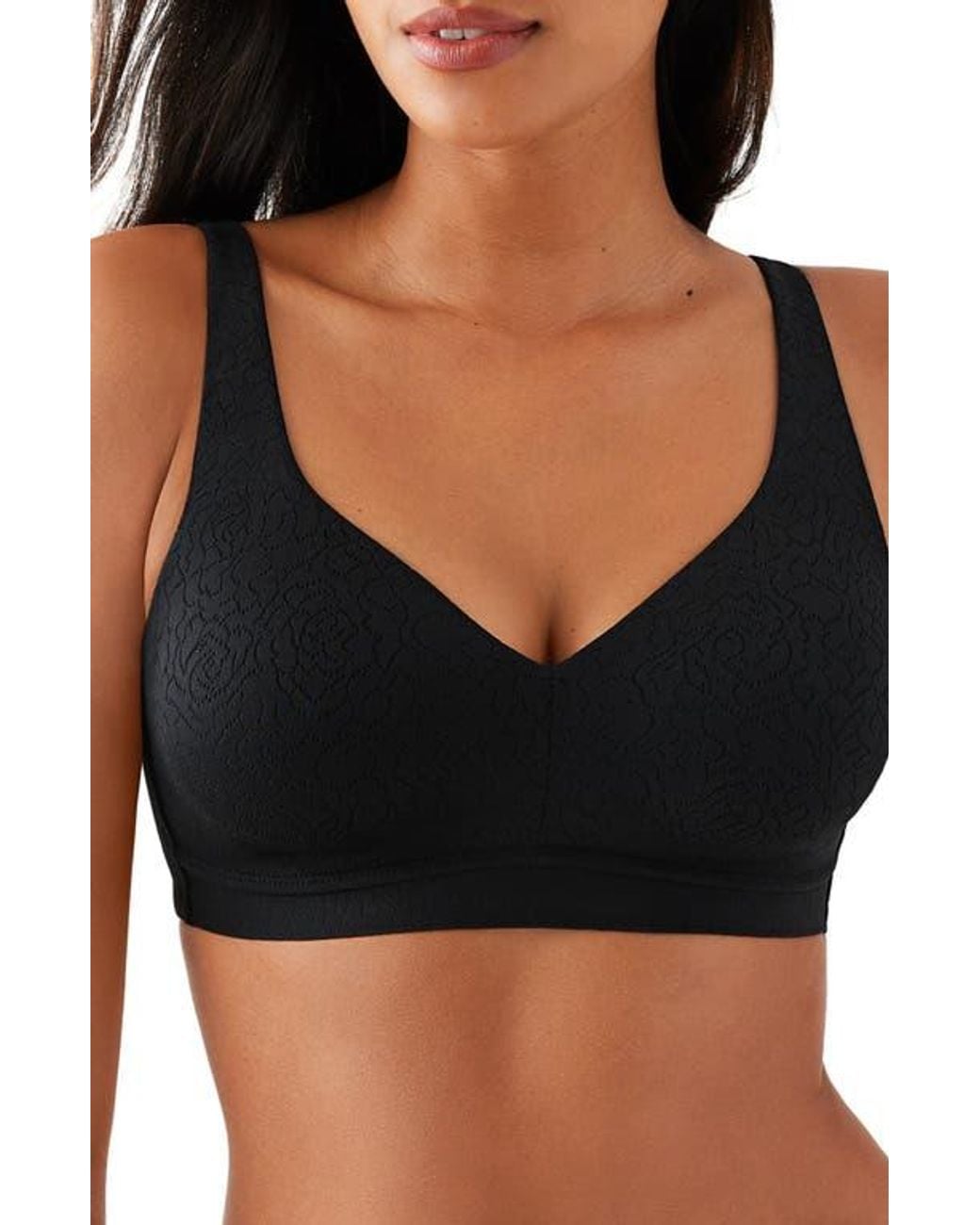 Wacoal Black Seamless Floral Wireless Bra