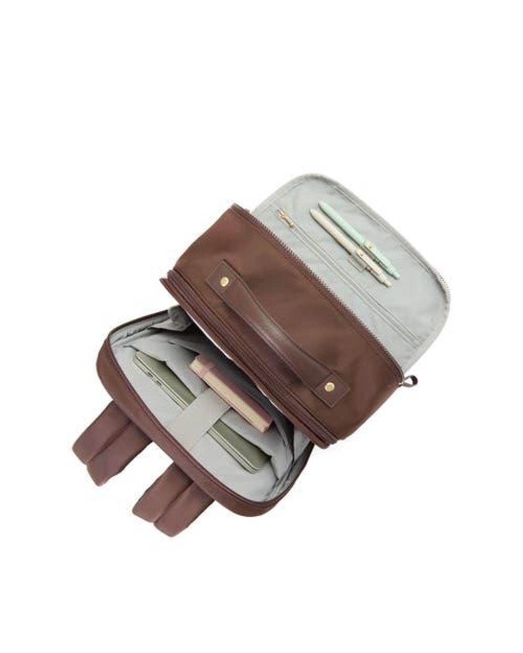 Baggallini Brown Tribeca Expandable Laptop Backpack