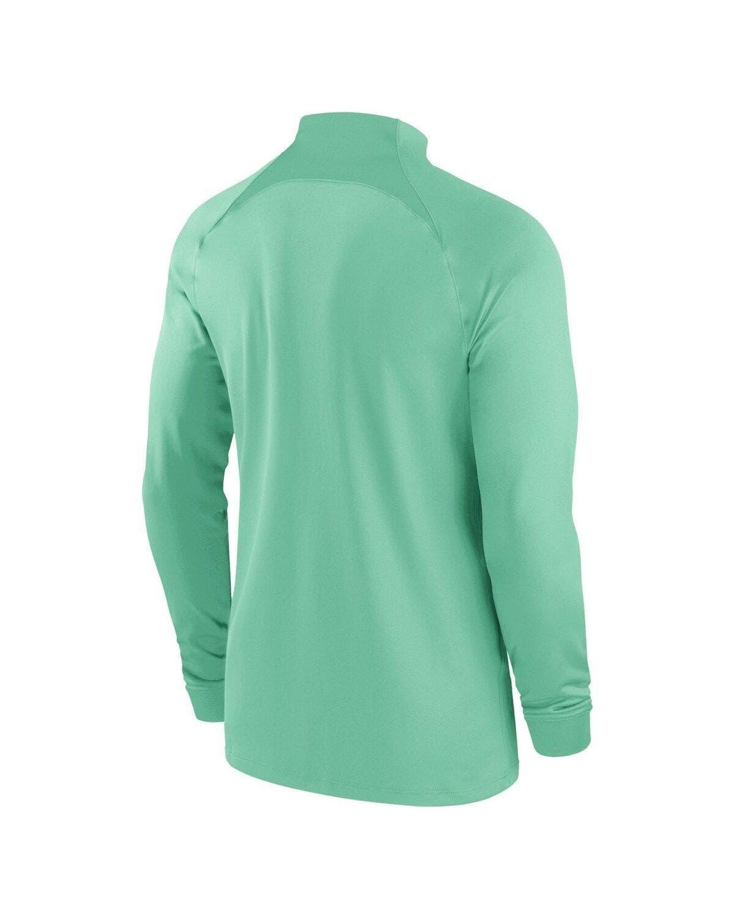 Men's Nike Green Brazil National Team Strike Drill Performance Raglan  Quarter-Zip Long Sleeve Top