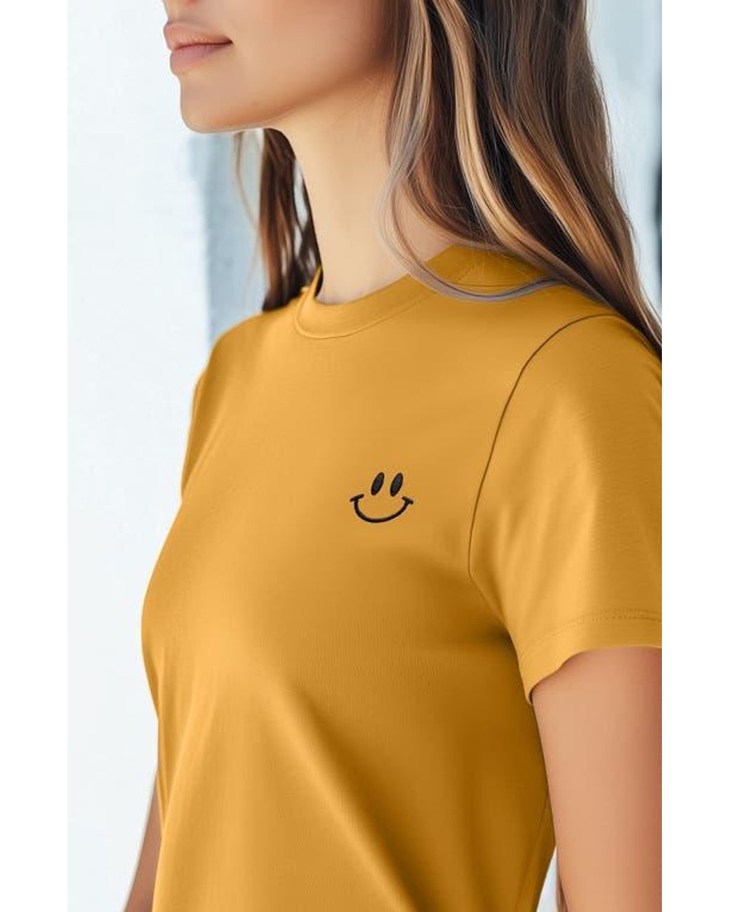 Alix Yellow Smile Face Tee