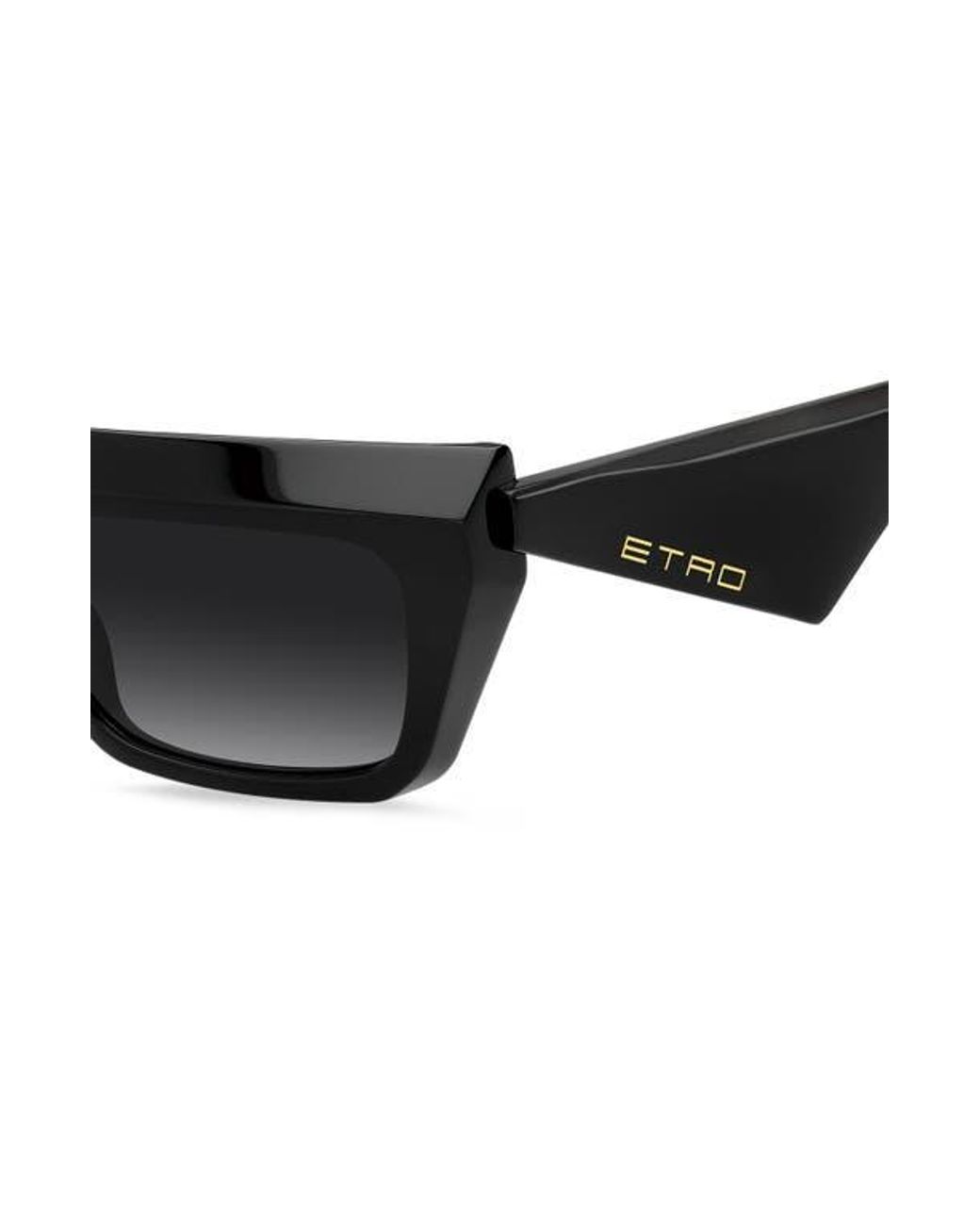 Etro Black 55Mm Rectangular Sunglasses