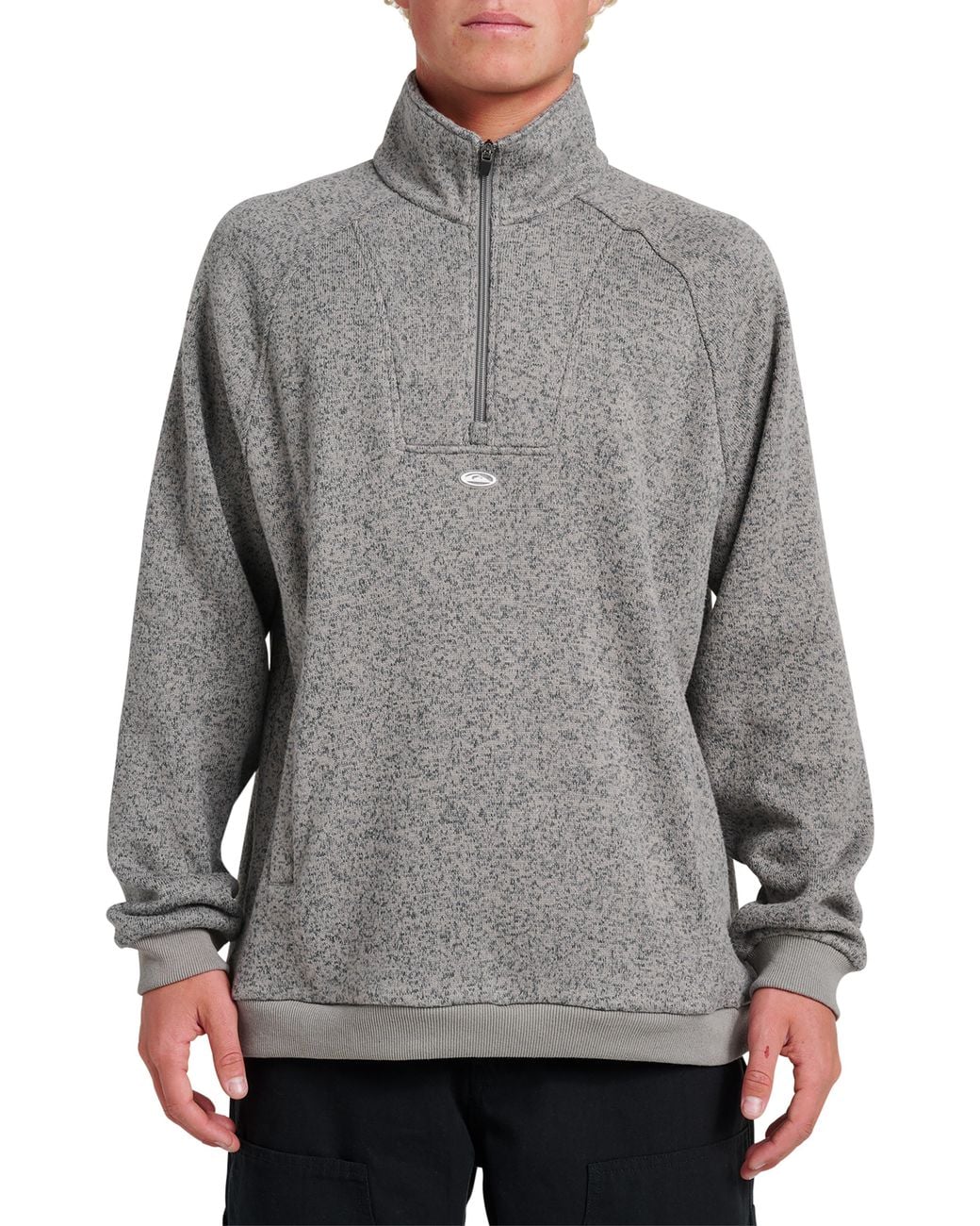 Quiksilver Gray Keller Half Zip Fleece Pullover for men