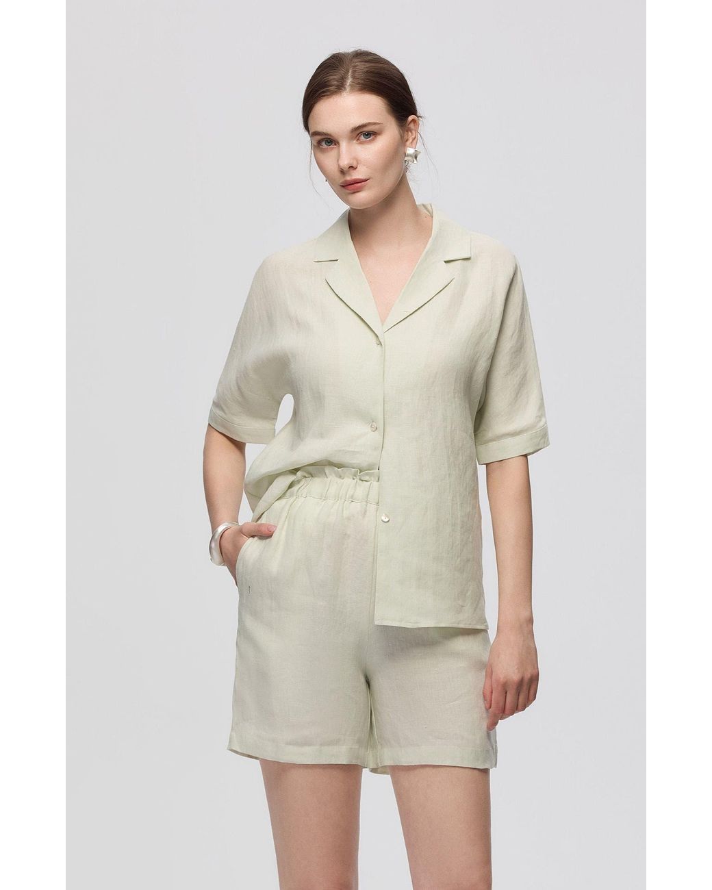 JUANA Natural Hemp Pull-On Shorts