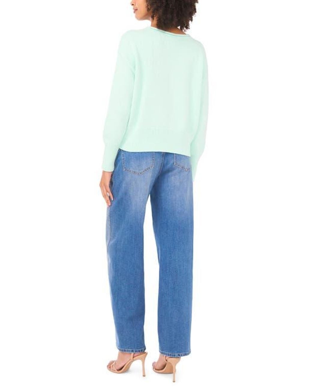 Vince Camuto Blue Roll Neck Sweater