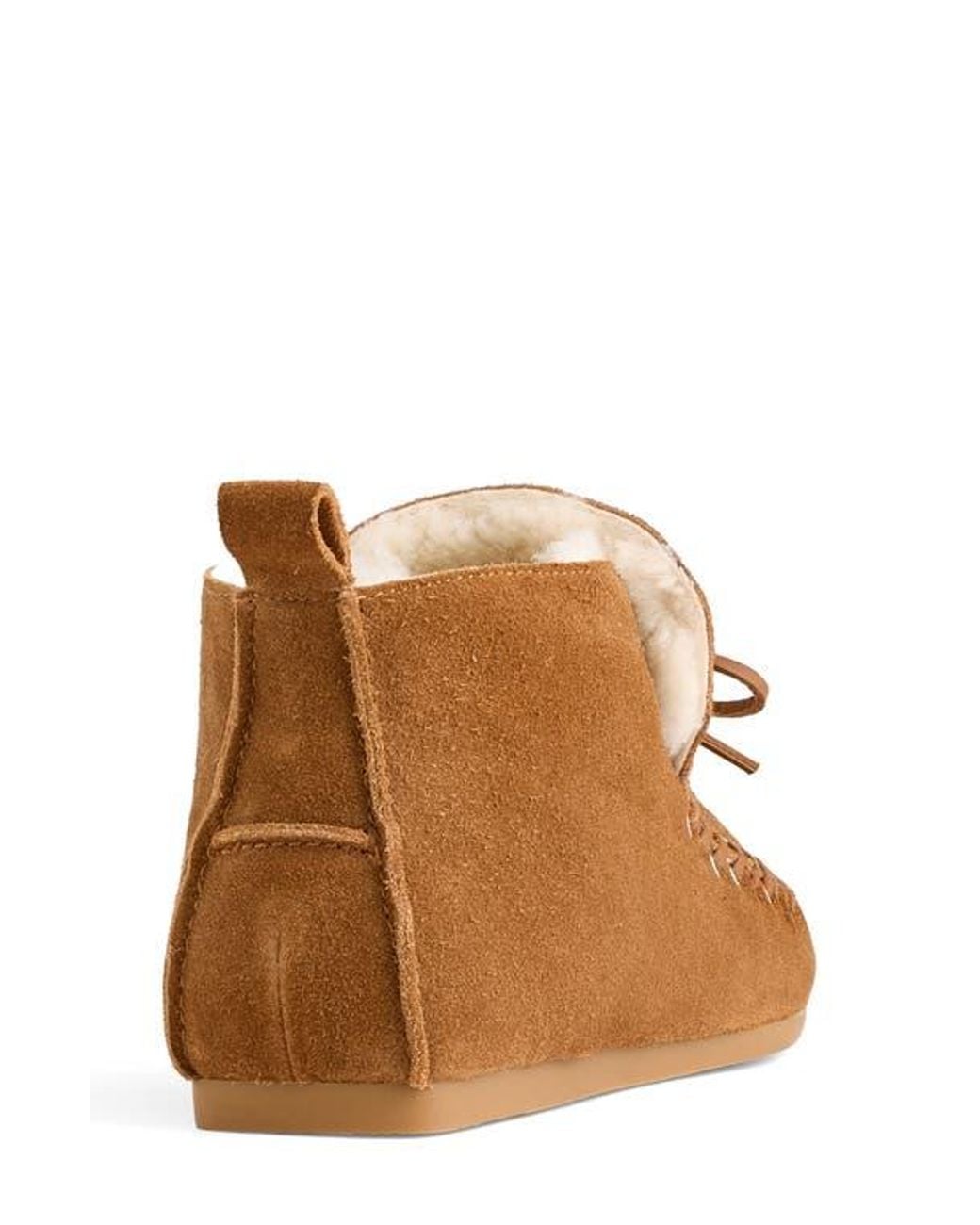 Madewell Brown The Genuine Shearling Meadow Moccasin Ankle Boot