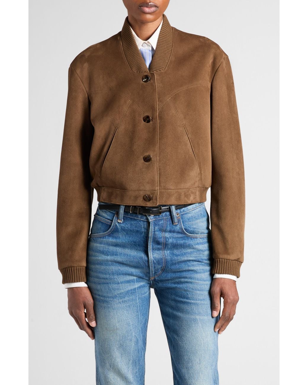 Tom Ford Blue Velvety Suede Jacket