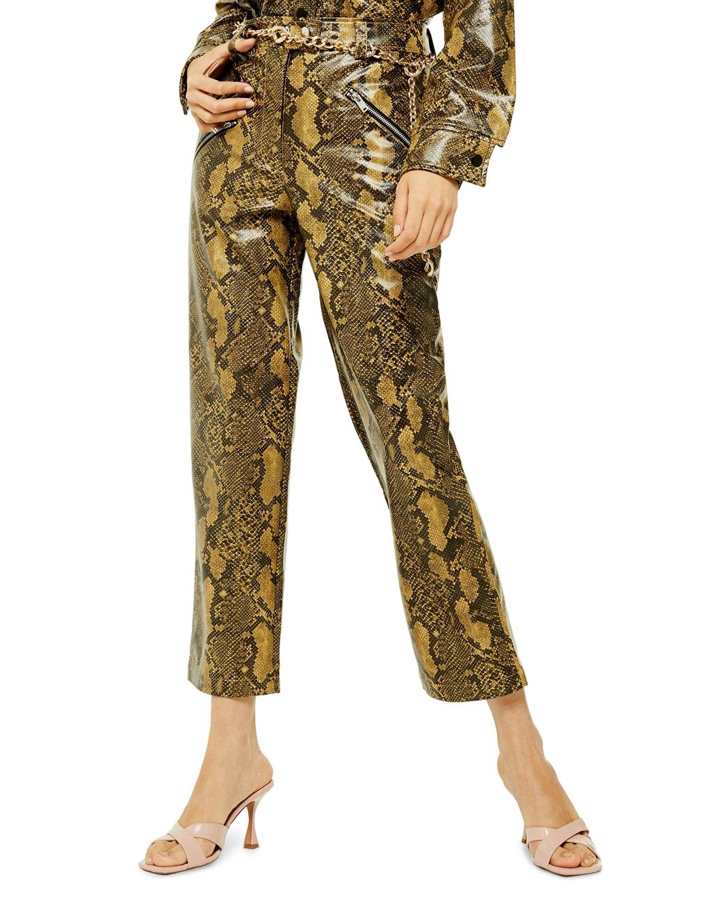 snake pattern pants
