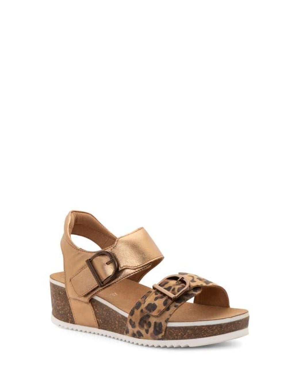 Ara Brown Nova Slingback Platform Wedge Sandal