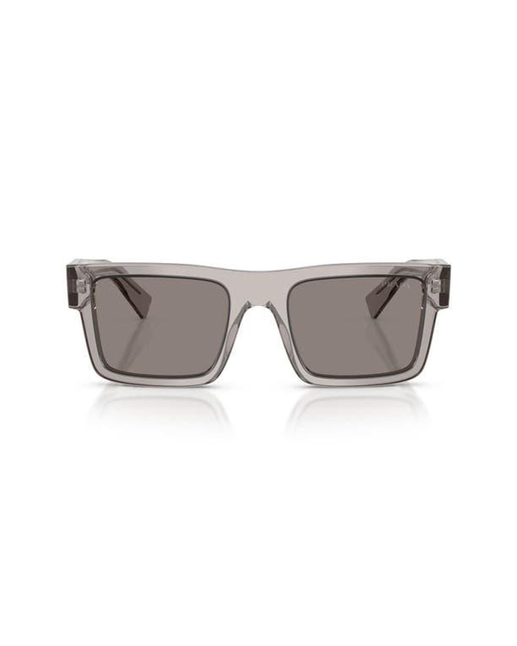 Prada Gray 52Mm Rectangular Sunglasses for men