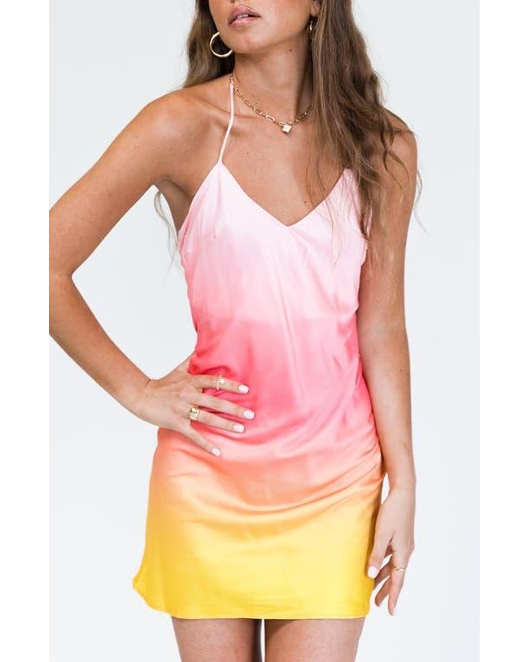open lace back dress Deana Halter Mini Dress Black