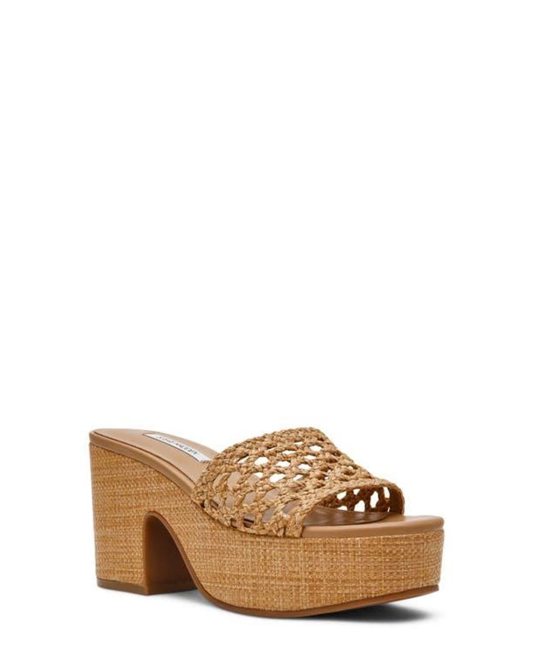 Steve Madden Brown Torch Platform Slide Sandal