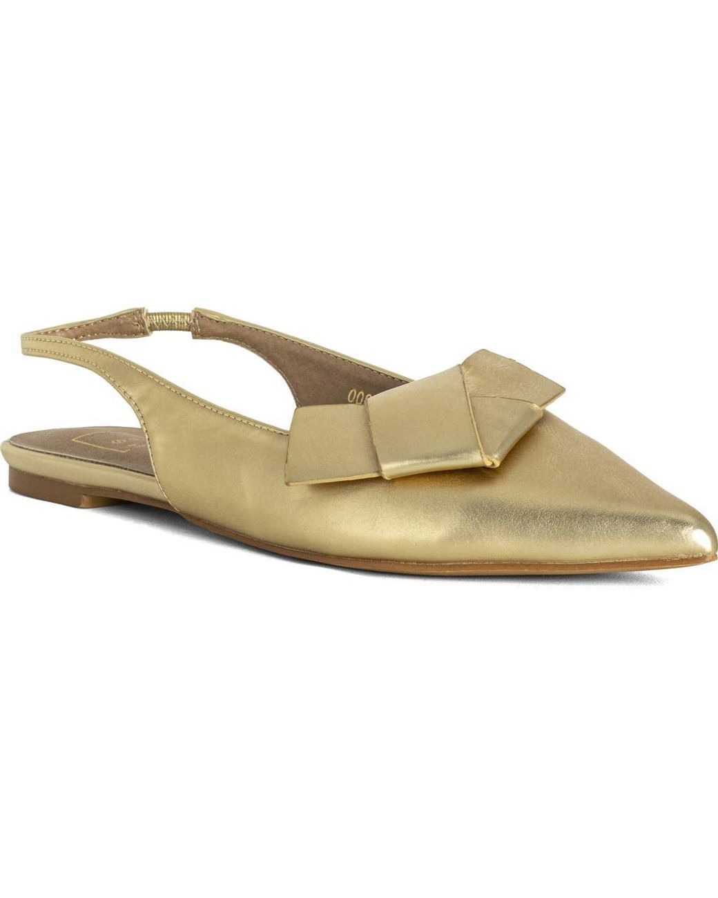Shu Shop White Audrey Pointed Toe Slingback Flat