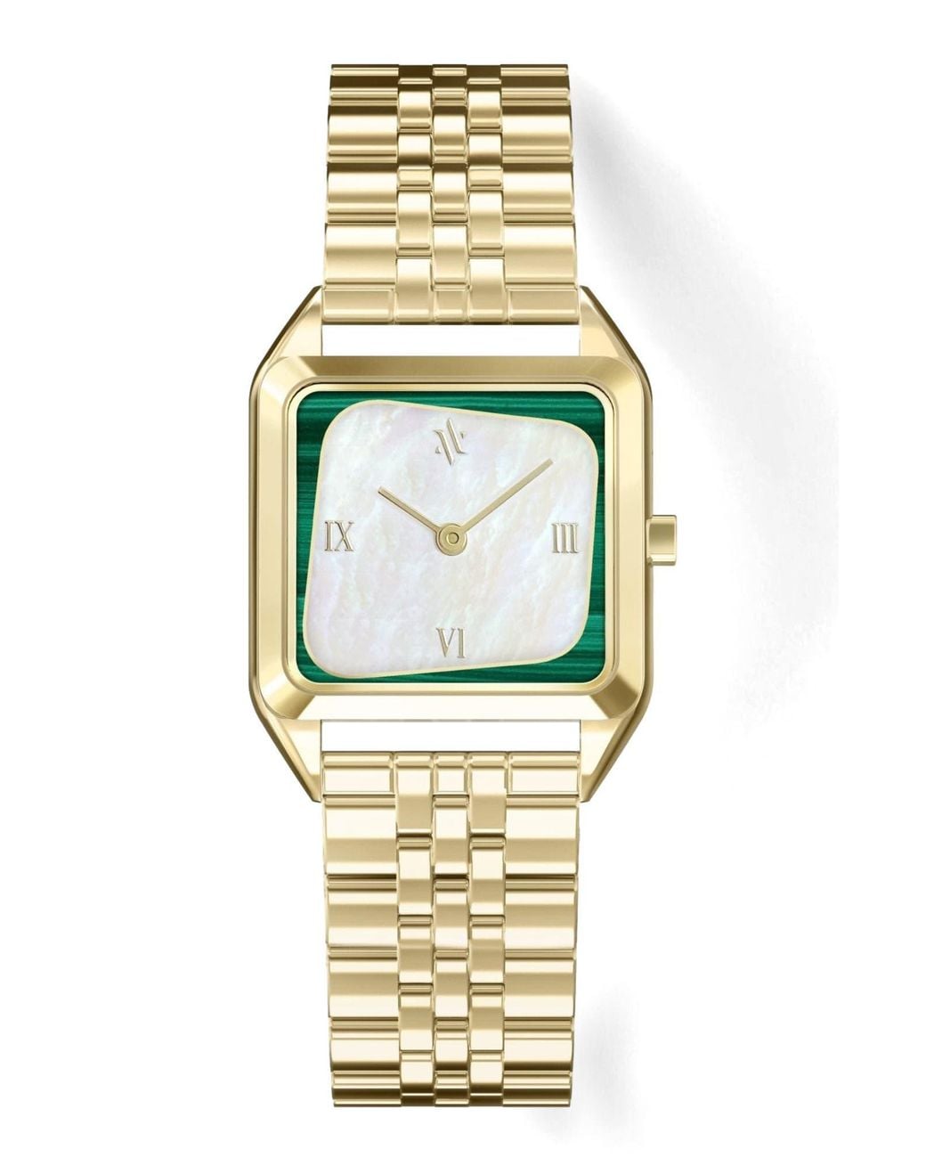 VANNA Metallic Geminus Double-Gemstone Watch
