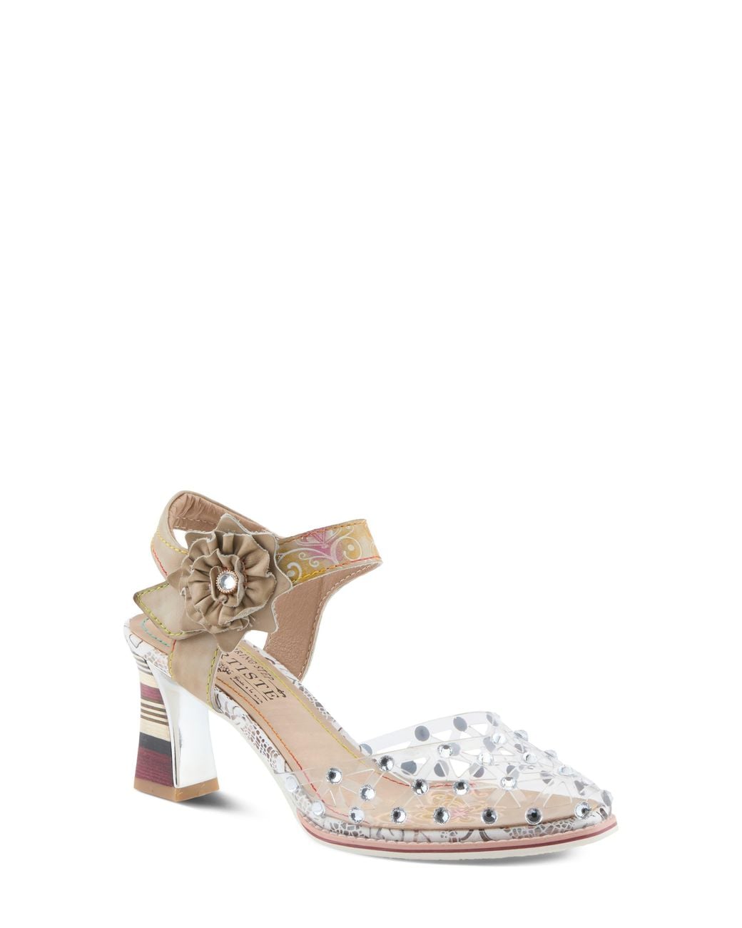 Spring Step Metallic Sassylady Ankle Strap Sandal