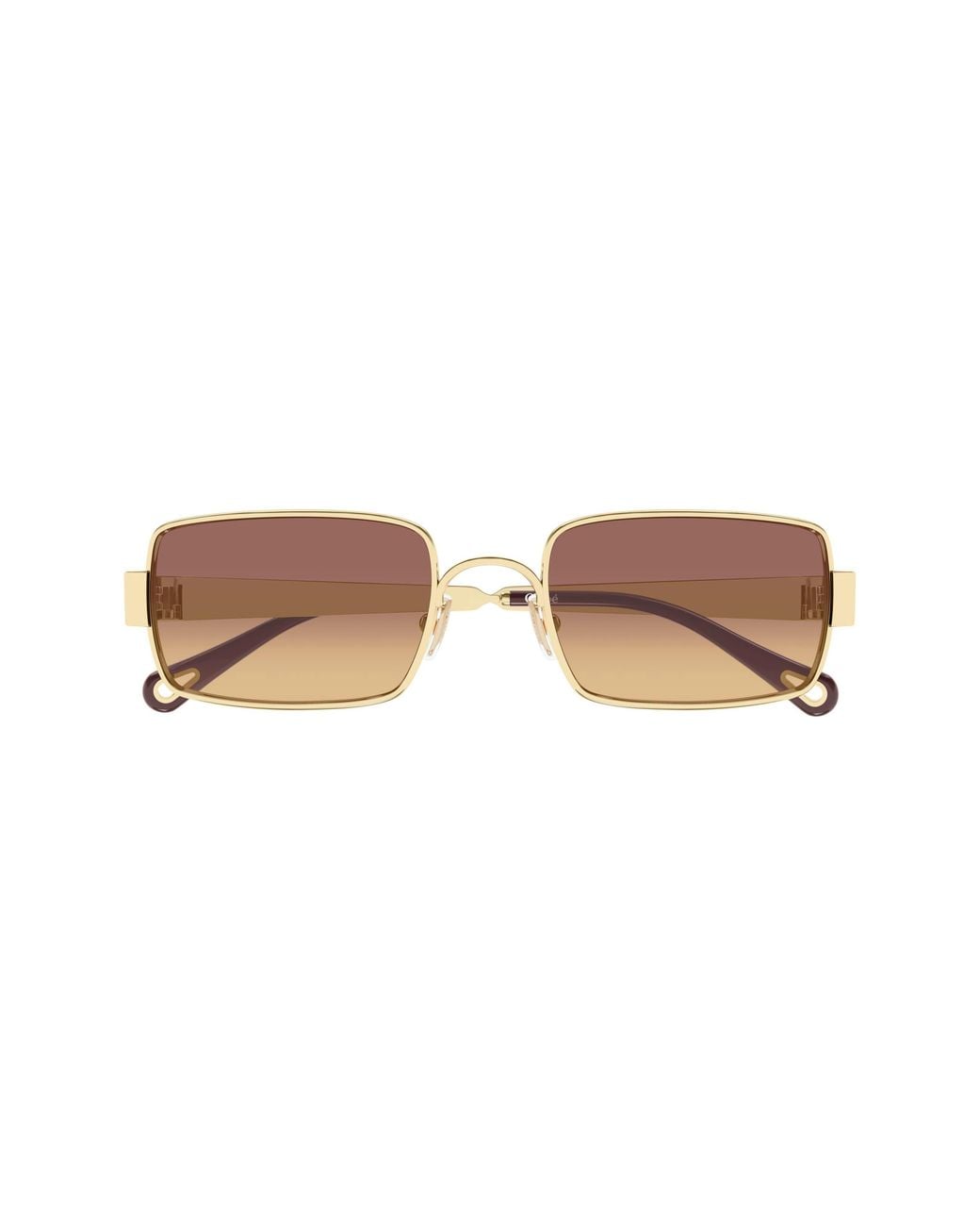 Chloé Brown 53Mm Gradient Rectangular Sunglasses