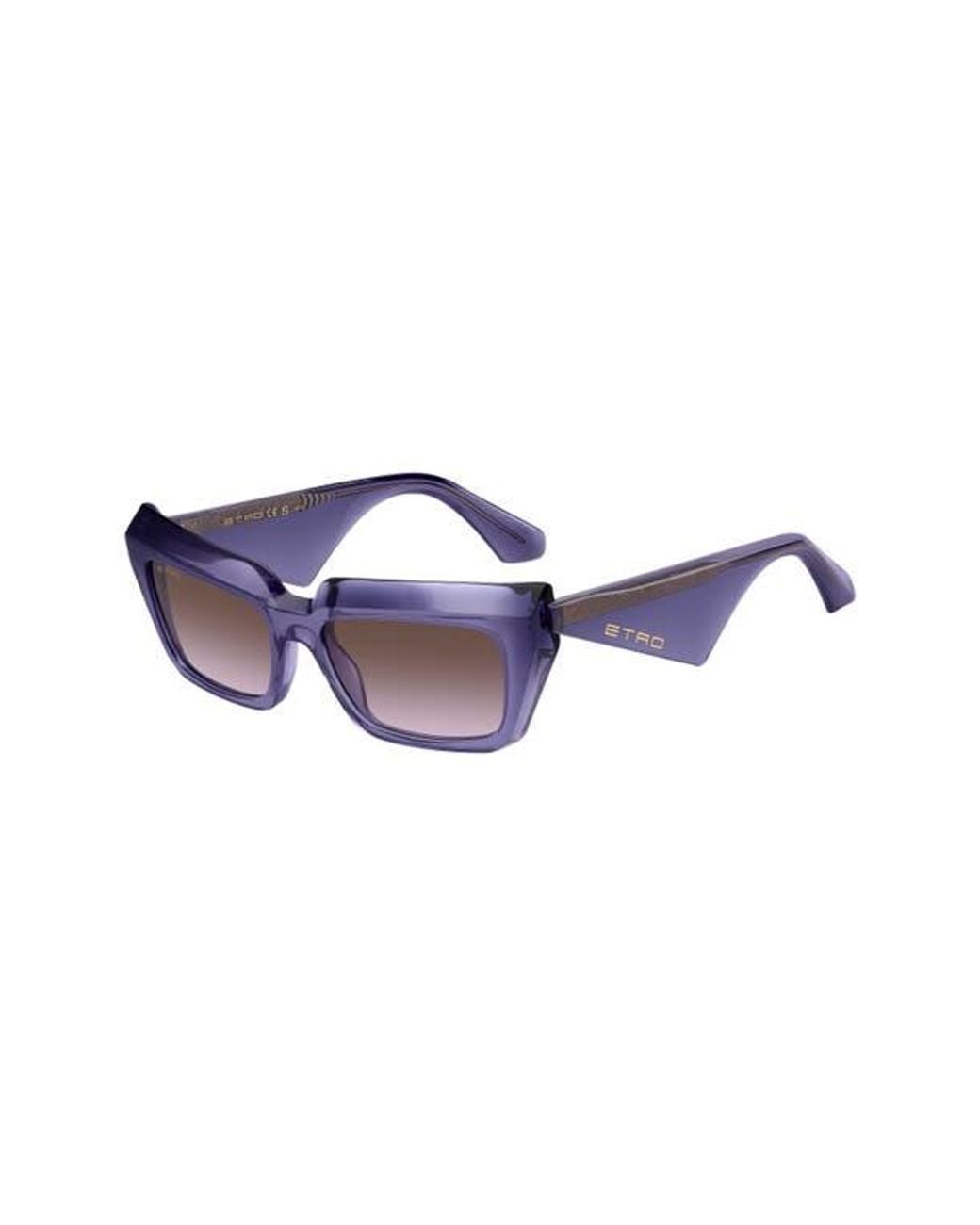 Etro Purple 55Mm Rectangular Sunglasses