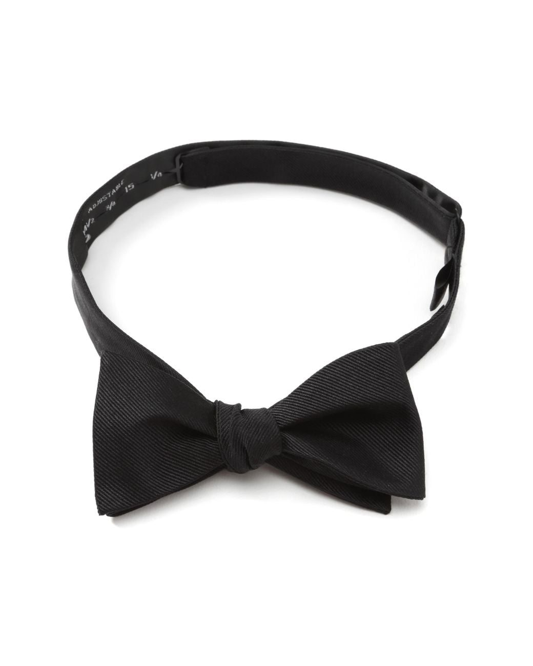 Cufflinks Inc. Black Solid Self Tie Silk Bow Tie for men