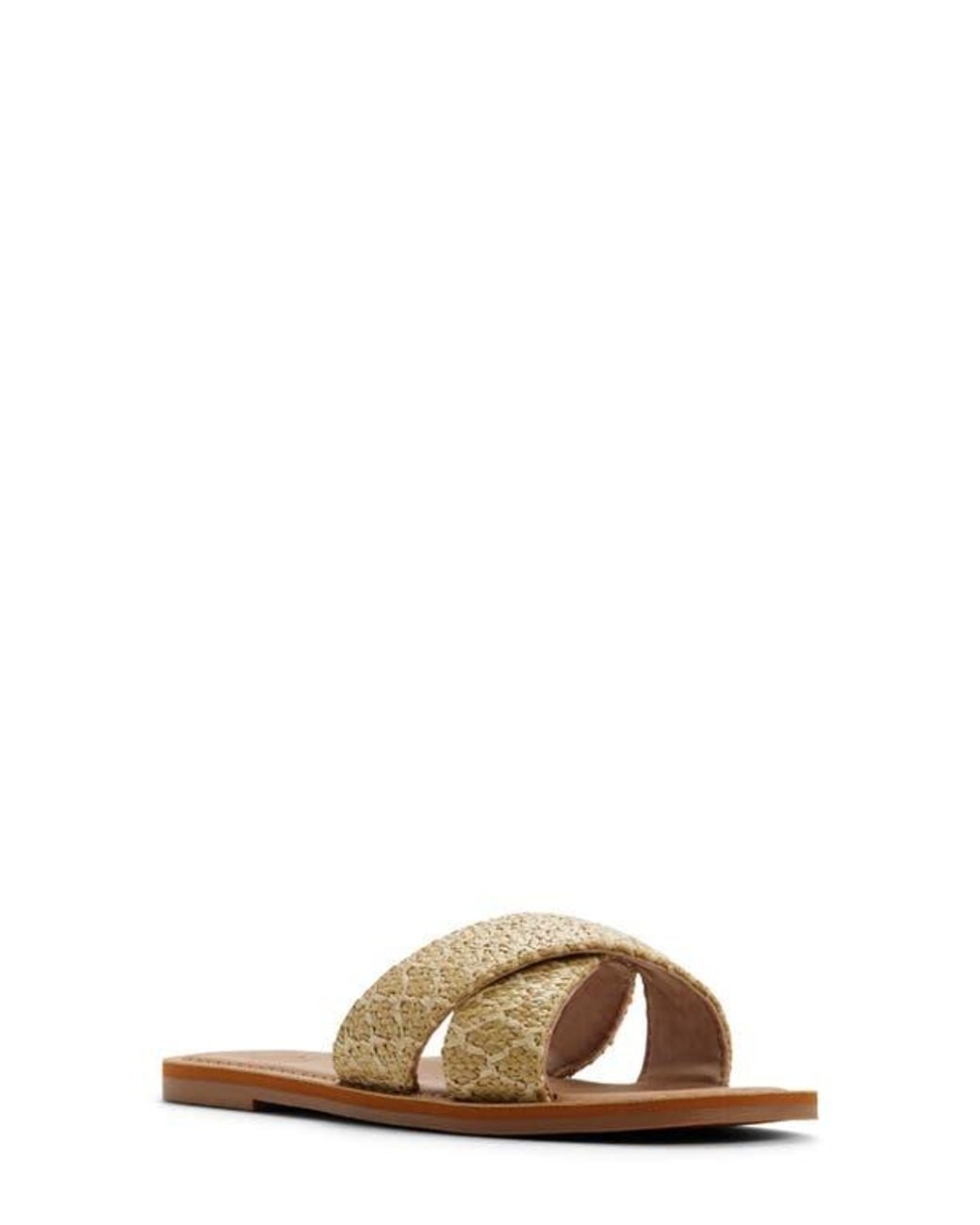 Roxy Brown Andreya Raffia Slide Sandal