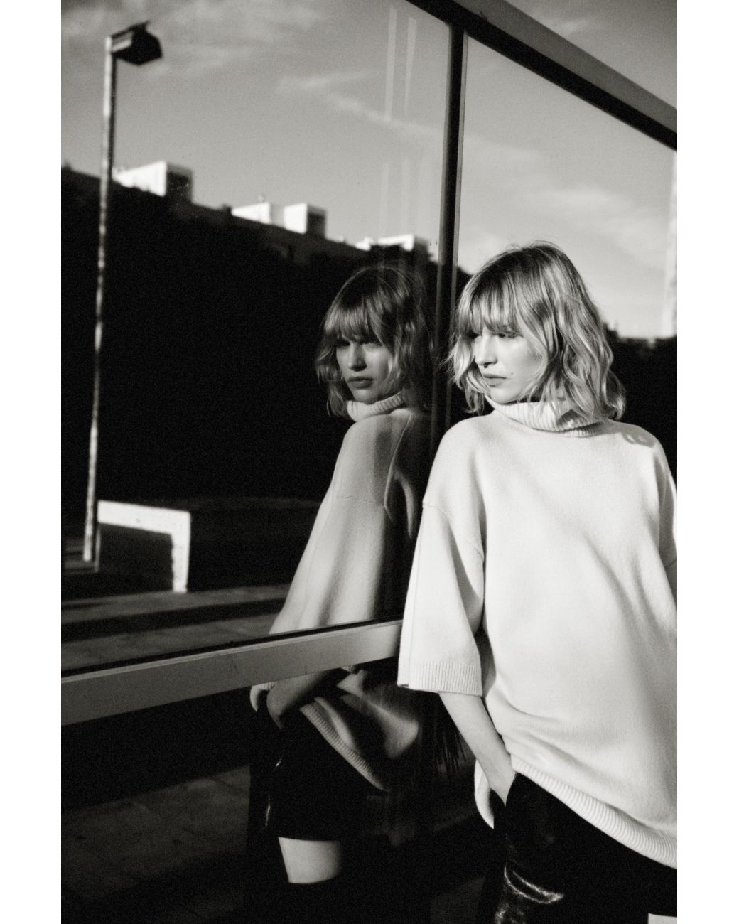 H&M Natural Roll-Neck Wool Jumper