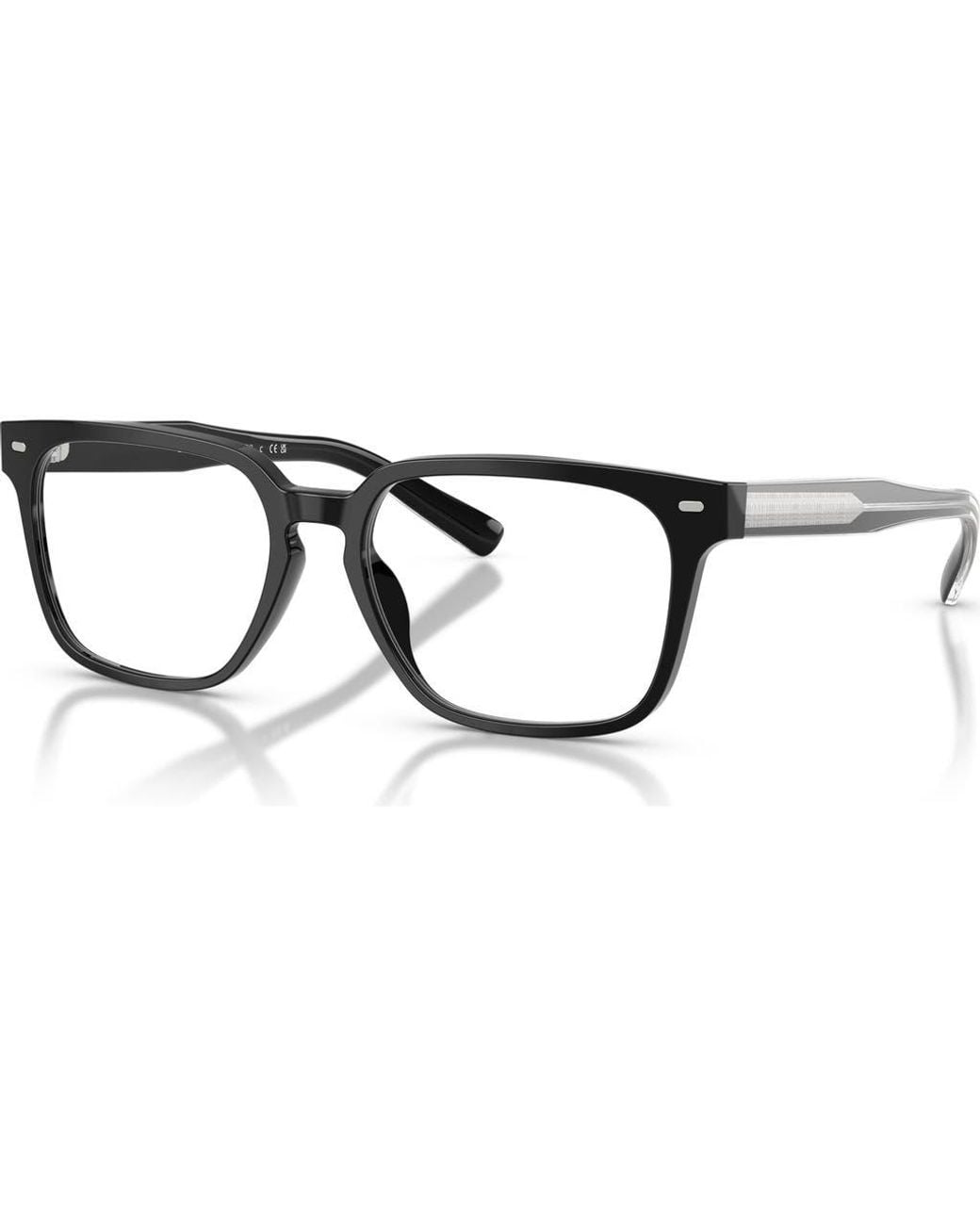 Brooks Brothers Black 56Mm Rectangle Optical Glasses for men