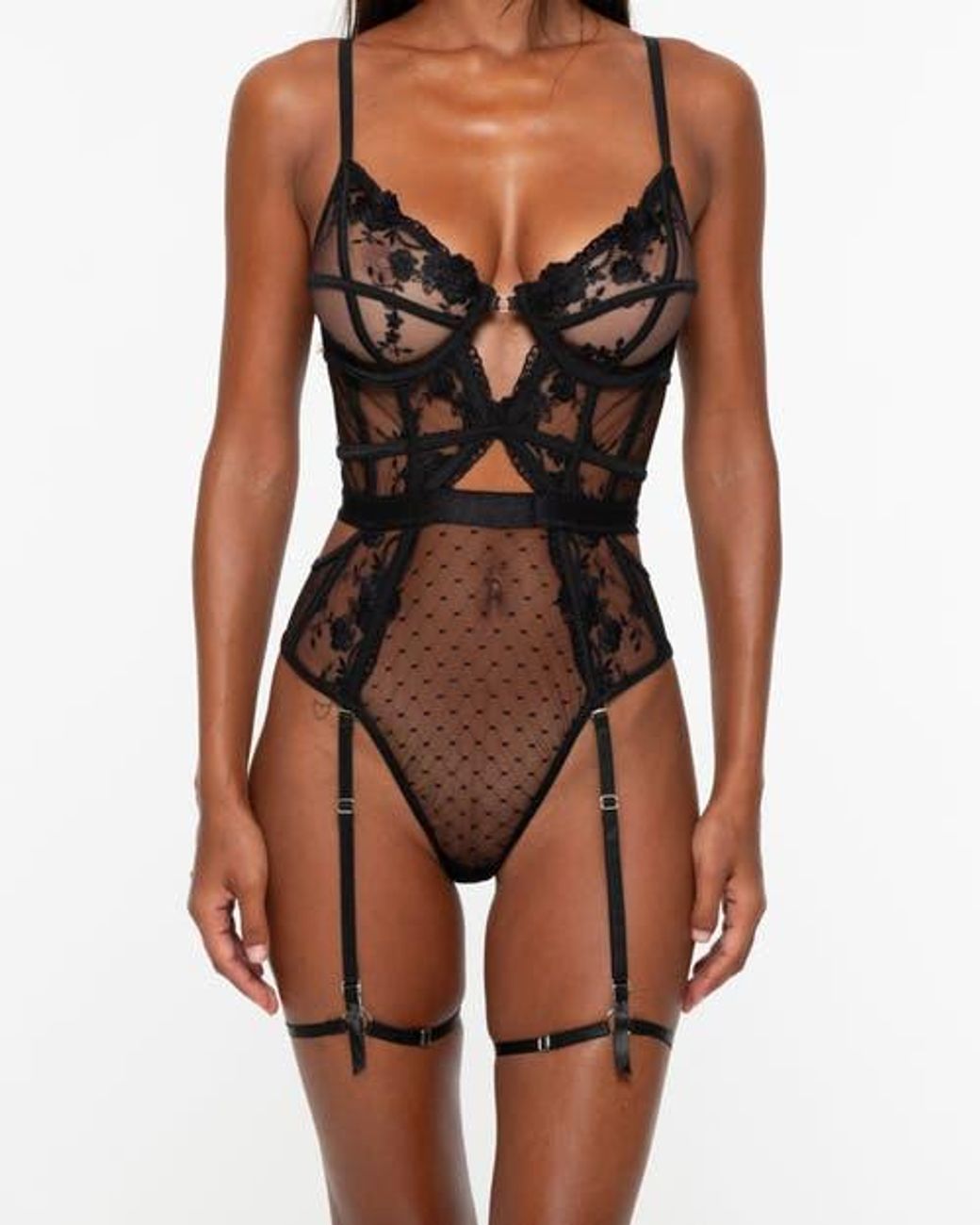 One Empire Black Jayda Bodysuit