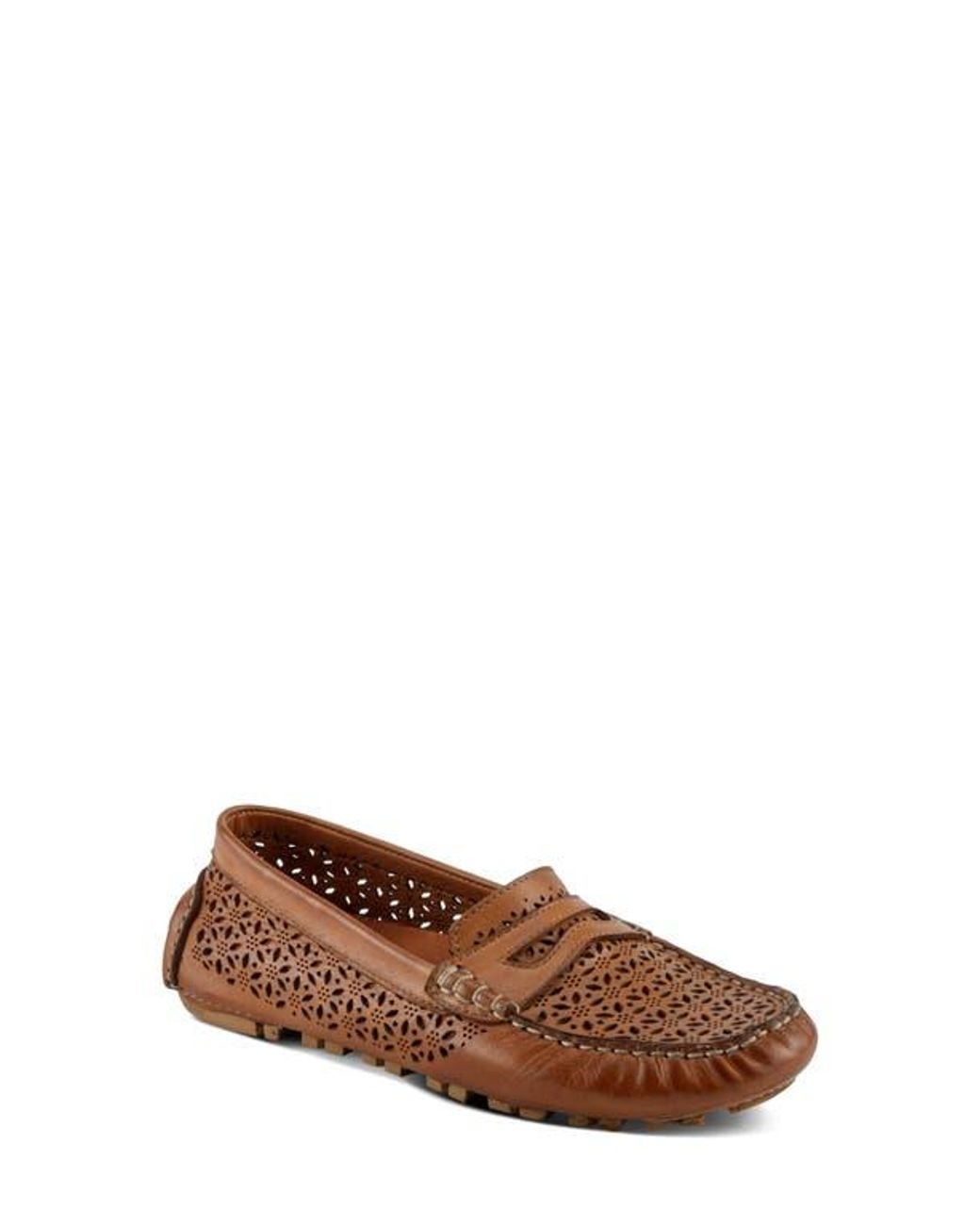 Spring Step Brown Crain Driving Penny Loafer