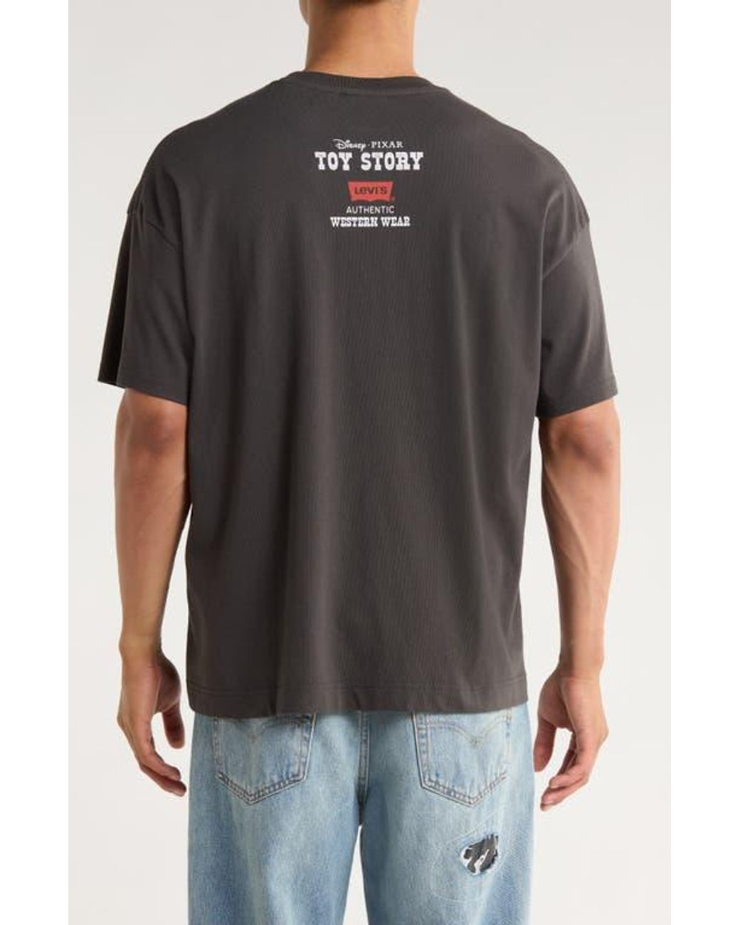 Levi's X Toys Story Woody Boxy Cotton Graphic T-Shirt in Black for