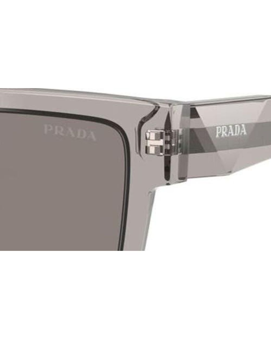 Prada Gray 52Mm Rectangular Sunglasses for men
