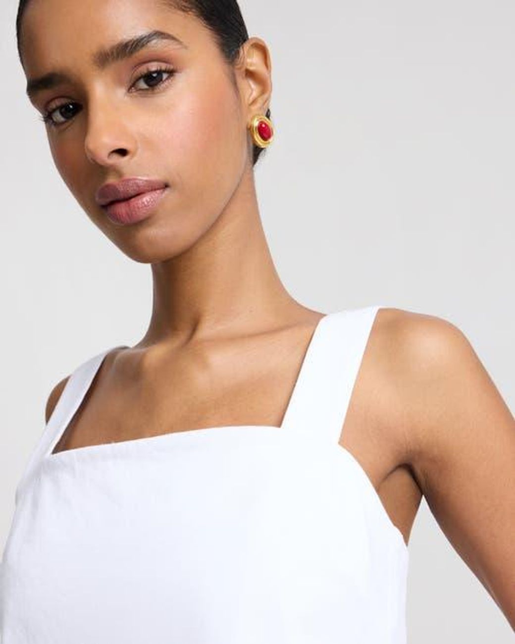 Onia White Open Back Shell Top