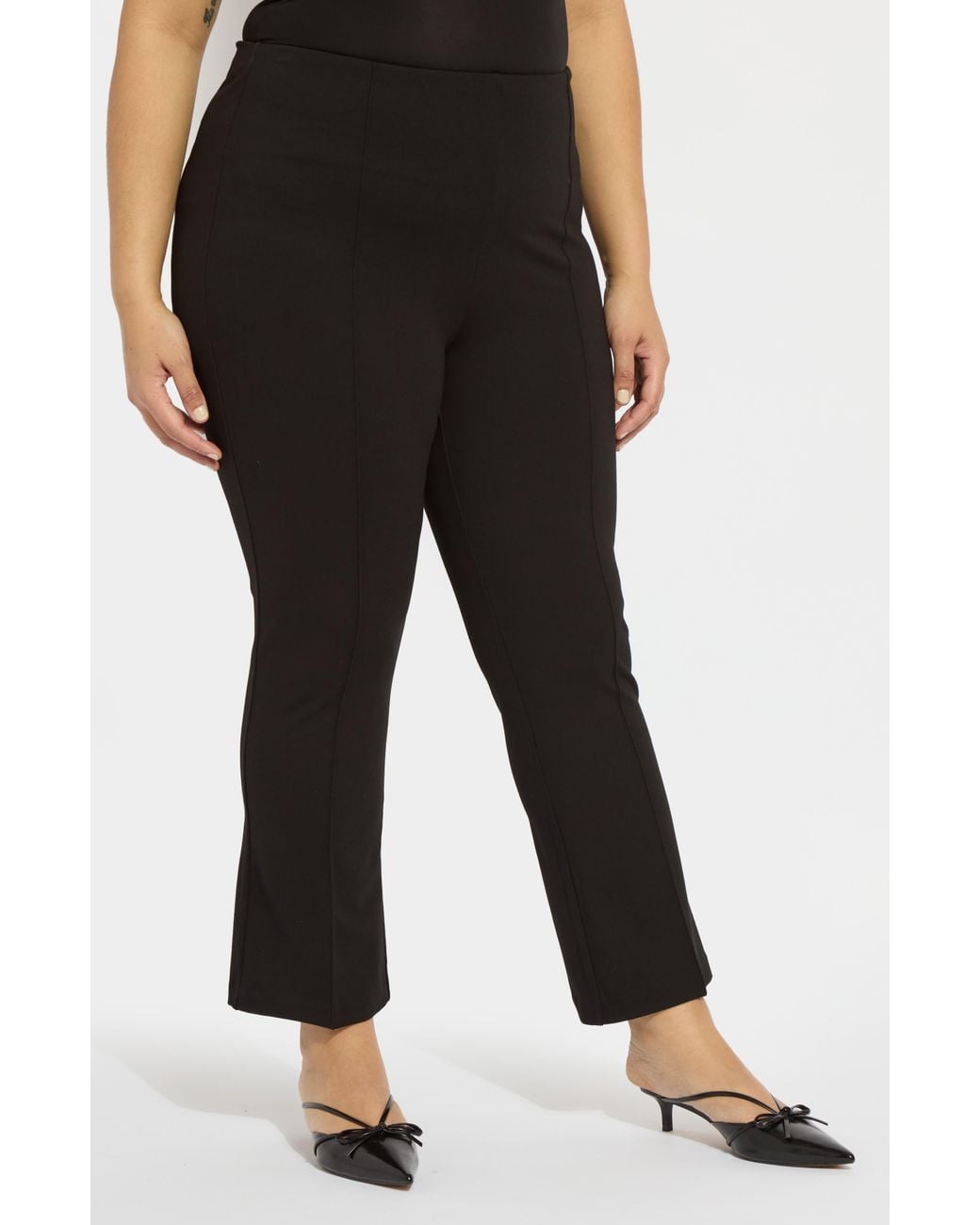Lyssé Black Ntials E Stretch Ponte Ankle Pants