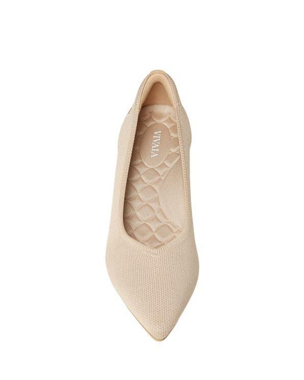 VIVAIA Natural Scarlett Pointed-Toe Kitten Heels