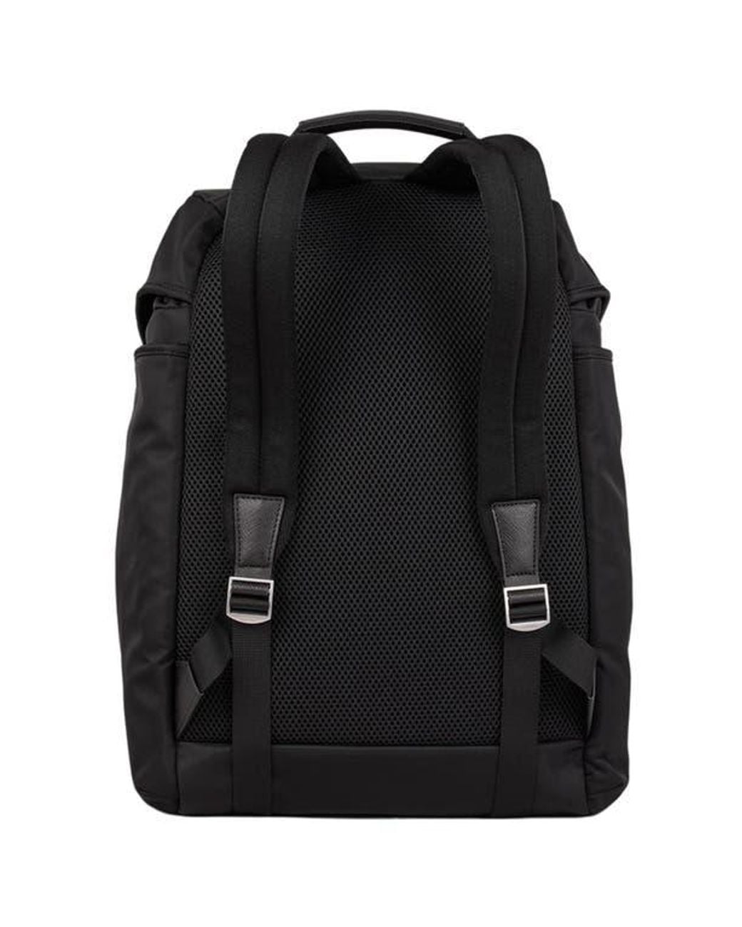 Sandro Black Recycled Leather Backpack for men